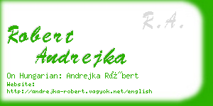 robert andrejka business card